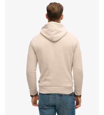 Superdry Hooded sweatshirt with beige embossed graphics