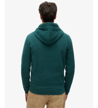 Superdry Sudadera con capucha y grfico en relieve verde