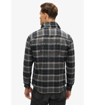 Superdry Ternet overshirt med broderi, sort