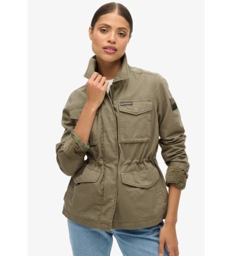 Superdry Chaqueta militar bordada M65 verde