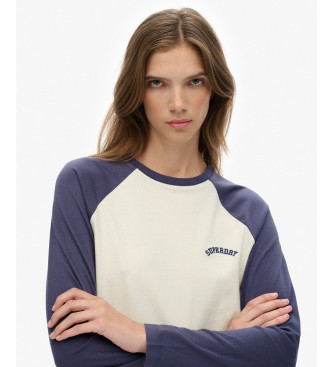 Superdry Maglietta da baseball blu navy Essential