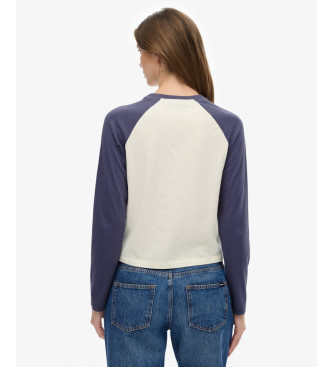 Superdry Maglietta da baseball blu navy Essential