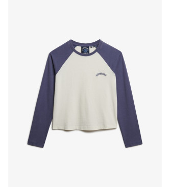 Superdry Maglietta da baseball blu navy Essential
