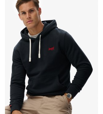 Superdry Sweater Essential Logo Classic Hood marineblauw