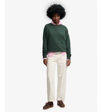 Superdry Essential Logo green sweatshirt