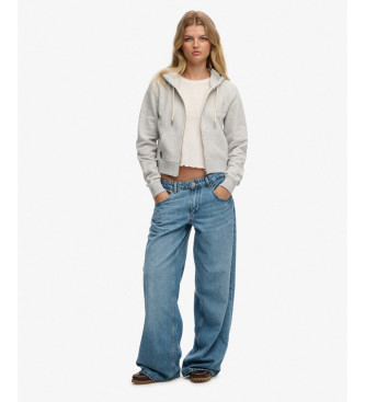 Superdry Sweatshirt Logo Cropped grey