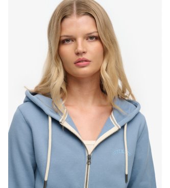 Superdry Essential Logo Cropped blue sweatshirt