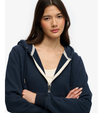 Superdry Essential Logo Cropped Ziphood navy