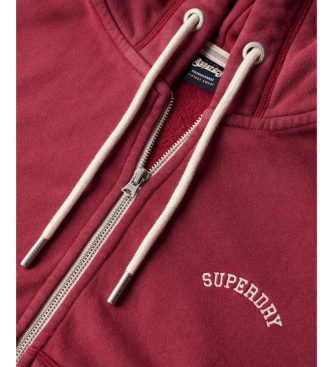 Superdry Sweatshirt Essential Logo Cropped Ziphood bordeauxrood