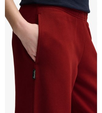 Superdry Essential Logo Wide Leg Jogger burgundy pants