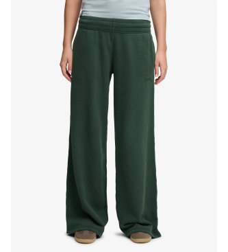 Superdry Essential Logo Wide Leg Jogger green pants
