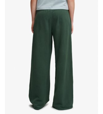 Superdry Essential Logo Wide Leg Jogger green pants
