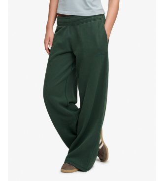 Superdry Essential Logo Wide Leg Jogger green pants