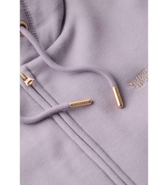 Superdry Sweatshirt Essential Borg Gevoerd Ritssluiting lila