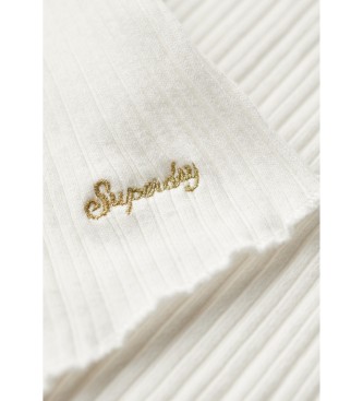 Superdry Camiseta de manga larga con botones Essential blanco