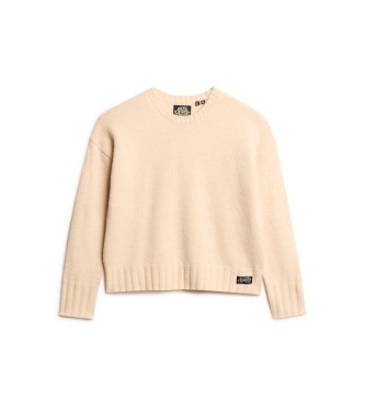 Superdry Beżowy sweter Essential