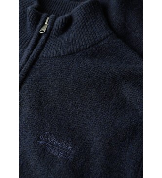 Superdry Maglione ricamato essenziale blu scuro