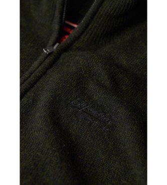 Superdry Sweter z haftem Essential zielony