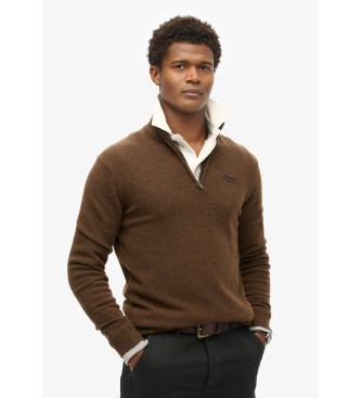 Superdry Bestickter Pullover Essential braun