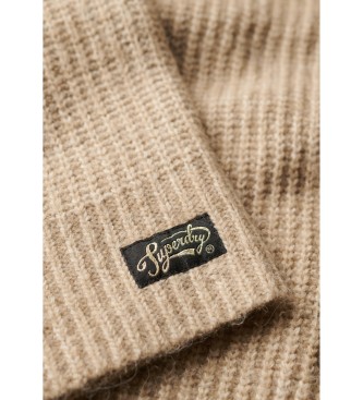 Superdry Essentile beige pullover met rits