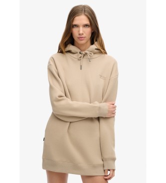 Superdry Essential Sweatshirt-Kleid in Beige