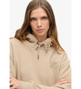 Superdry Essentile beige sweatshirt jurk