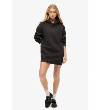 Superdry Essentile sweatshirt jurk zwart