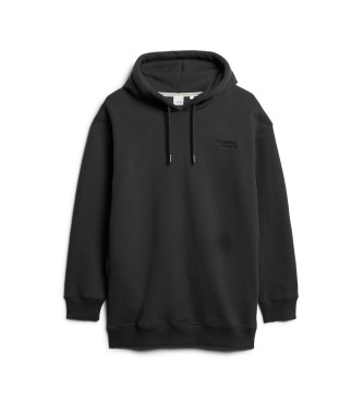 Superdry Essentile sweatshirt jurk zwart