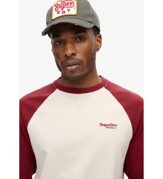 Superdry Maglietta da baseball Essential Logo beige, marrone