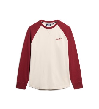 Superdry Maglietta da baseball Essential Logo beige, marrone