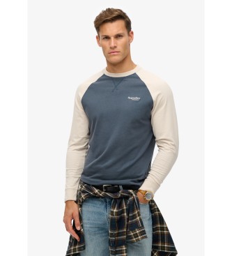 Superdry T-shirt de basebol azul
