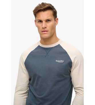 Superdry T-shirt de basebol azul
