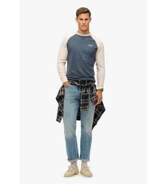 Superdry T-shirt de basebol azul