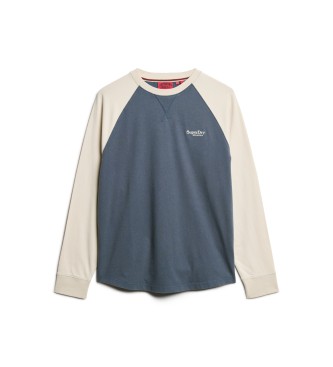 Superdry T-shirt de basebol azul