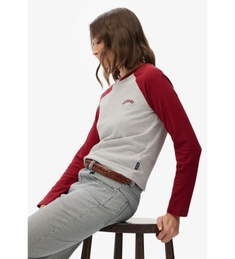 Superdry Maglietta rossa Essential Baseball