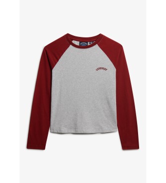 Superdry Maglietta rossa Essential Baseball