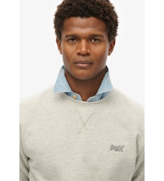 Superdry Sweat  col ras du cou avec logo Gris essentiel