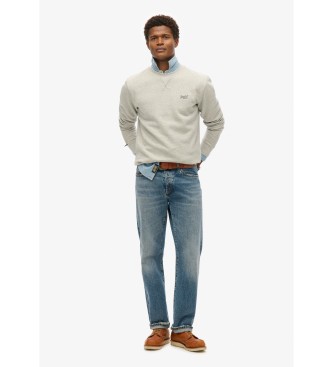 Superdry Sweat  col ras du cou avec logo Gris essentiel