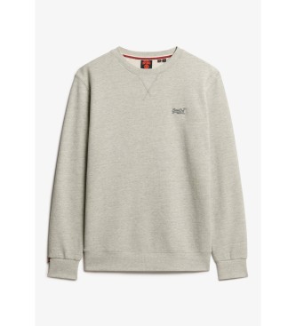 Superdry Sweat  col ras du cou avec logo Gris essentiel