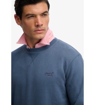 Superdry Felpa Essential Logo Crew blu navy
