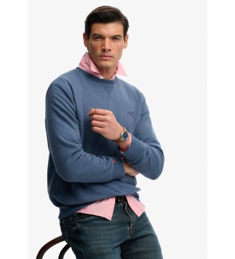 Superdry Felpa Essential Logo Crew blu navy