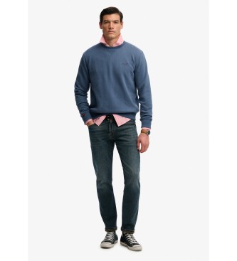 Superdry Felpa Essential Logo Crew blu navy