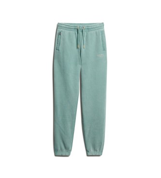 Superdry Pantaloni jogger con orlo elasticizzato con logo Essential blu