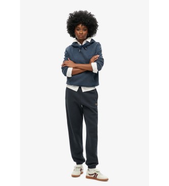 Superdry Jogger trousers with elasticated bottoms and Essential logo in navy blue