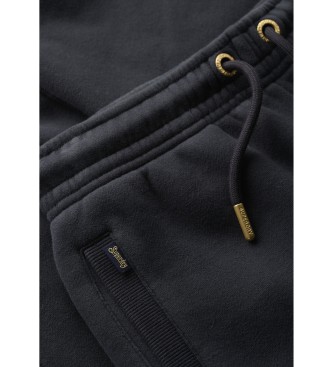 Superdry Jogger trousers with elasticated bottoms and Essential logo in navy blue