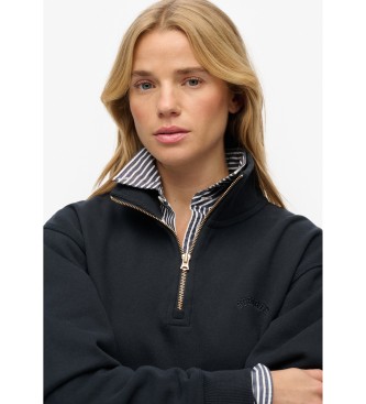 Superdry Felpa Essential Logo Emb Half Zip blu marino