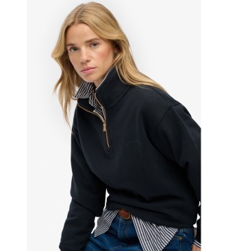 Superdry Felpa Essential Logo Emb Half Zip blu marino