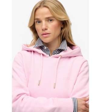 Superdry Felpa con cappuccio Essential Logo Emb rosa