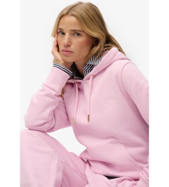 Superdry Felpa con cappuccio Essential Logo Emb rosa