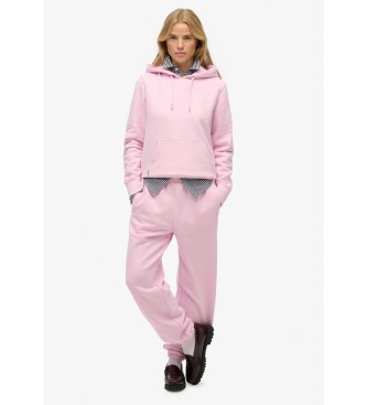 Superdry Felpa con cappuccio Essential Logo Emb rosa